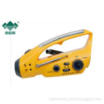 Solar Powered Dynamo Rechargeable Radio With Flashlight / C